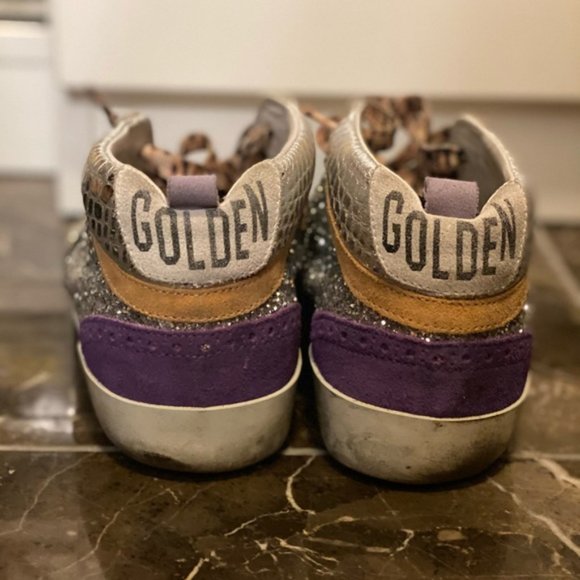 GGDB midstars 37/38/39 purple glitter w/ leopard laces - Picture 4 of 7